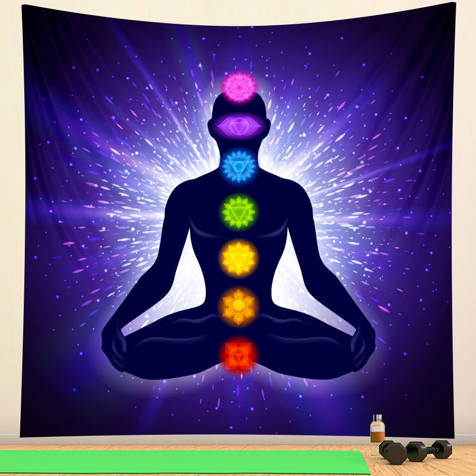 HKM-953363 Nordic Digital Printing Tapestry for Yoga and Meditation - Modern Polyester Wall Décor