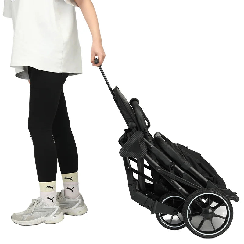 KTX-953555 2-in-1 Portable Baby Stroller with Foldable Alloy Wheels for Kids