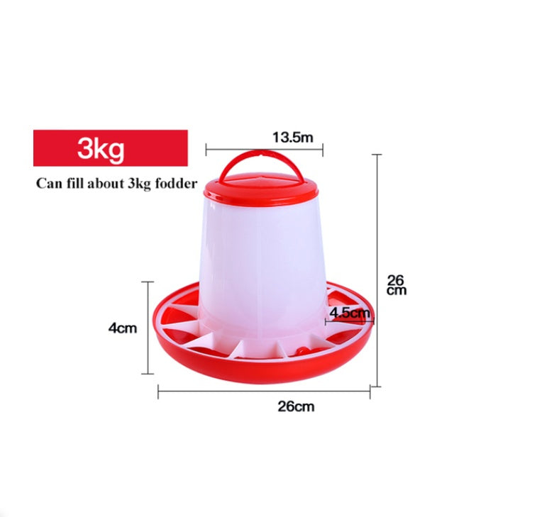 HKM-953619 Automatic Pet Drinking Fountain and Feed Bucket for Chickens, Ducks, and Birds