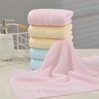 HKM-953939 Cotton Face Towel in Light Yellow, Pink, and Light Blue - Soft & Absorbent 60x30CM