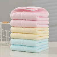 HKM-953939 Cotton Face Towel in Light Yellow, Pink, and Light Blue - Soft & Absorbent 60x30CM