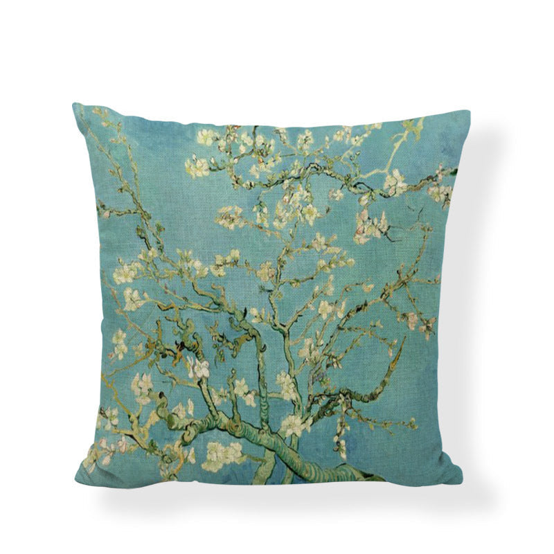 HKM-954067 Famous Art Character Cushion Cover, Linen Blend, 45x45cm, Suitable for Living Room and Bedroom