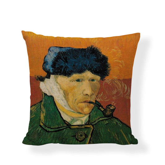 HKM-954067 Famous Art Character Cushion Cover, Linen Blend, 45x45cm, Suitable for Living Room and Bedroom