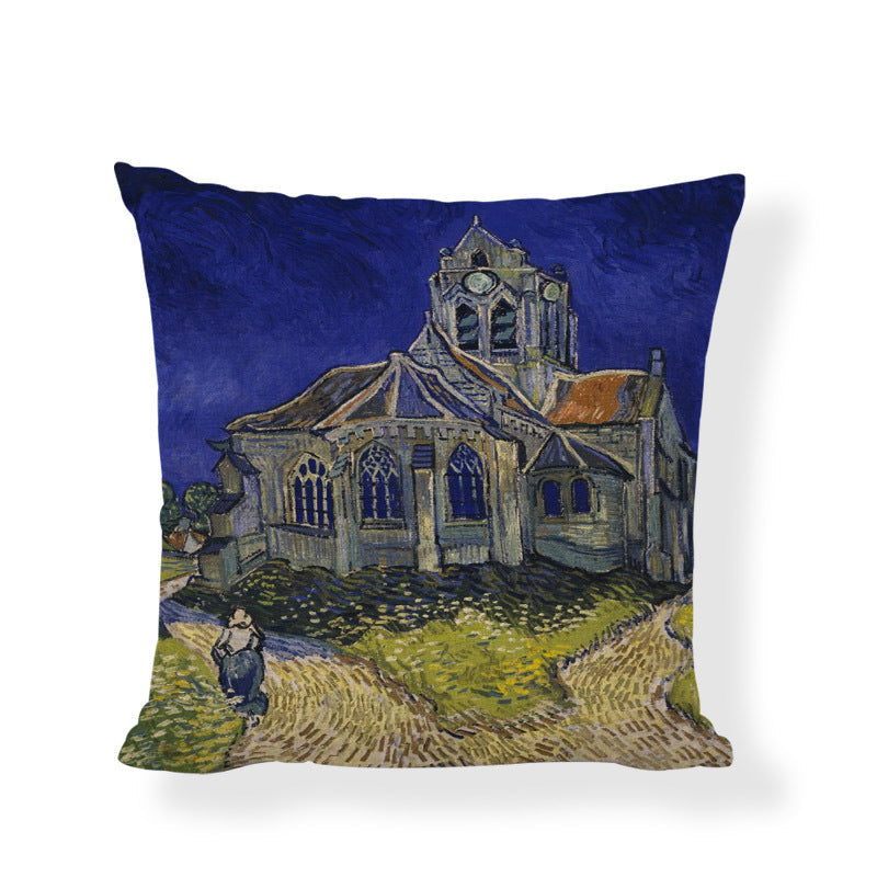 HKM-954067 Famous Art Character Cushion Cover, Linen Blend, 45x45cm, Suitable for Living Room and Bedroom