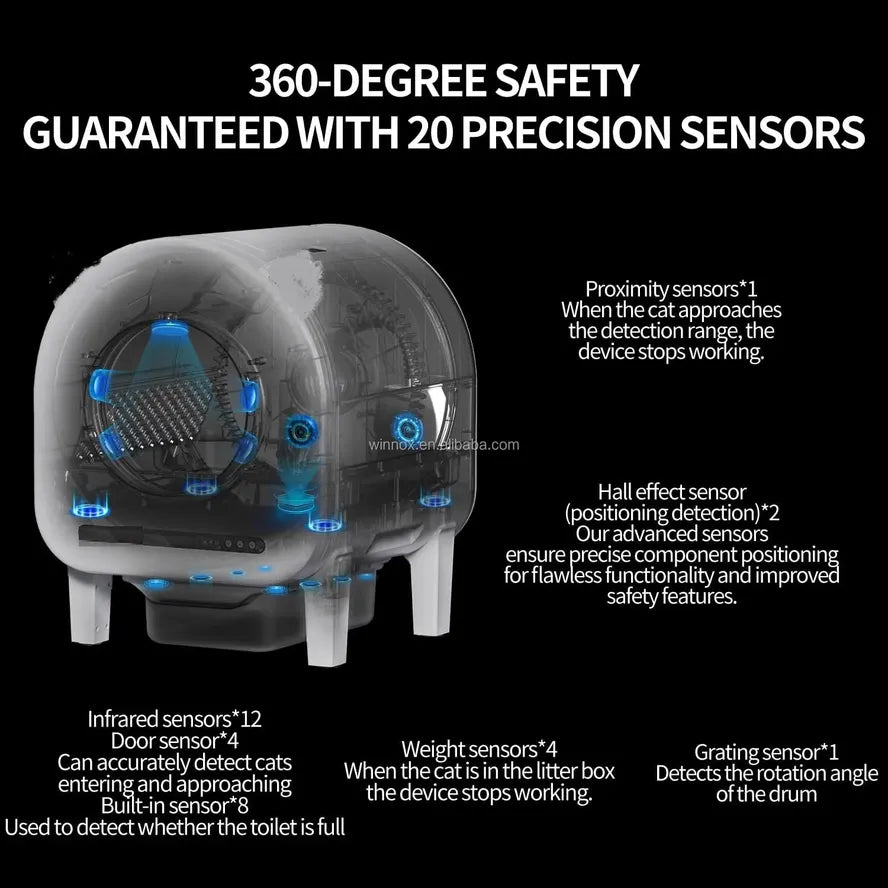 KTX-954131 Automatic Self-Cleaning Cat Litter Box with Tuya App Control