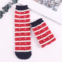 HKM-954131 Cozy Santa Claus Patterned Casual Socks for Spring, Summer, and Autumn