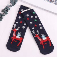 HKM-954131 Cozy Santa Claus Patterned Casual Socks for Spring, Summer, and Autumn