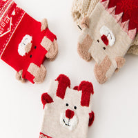 HKM-954131 Cozy Santa Claus Patterned Casual Socks for Spring, Summer, and Autumn