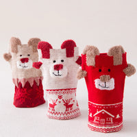 HKM-954131 Cozy Santa Claus Patterned Casual Socks for Spring, Summer, and Autumn