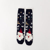 HKM-954131 Cozy Santa Claus Patterned Casual Socks for Spring, Summer, and Autumn