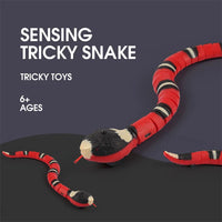 HKM-954259 Electric Simulation Induction Snake Toy for Kids, Interactive Trick Animal Toy, 40 cm, Ages 6+