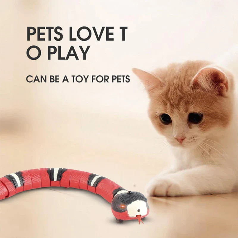 HKM-954259 Electric Simulation Induction Snake Toy for Kids, Interactive Trick Animal Toy, 40 cm, Ages 6+