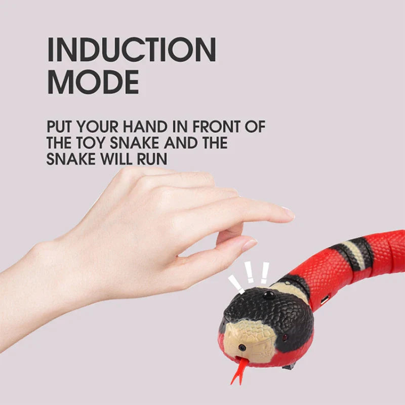 HKM-954259 Electric Simulation Induction Snake Toy for Kids, Interactive Trick Animal Toy, 40 cm, Ages 6+