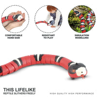 HKM-954259 Electric Simulation Induction Snake Toy for Kids, Interactive Trick Animal Toy, 40 cm, Ages 6+