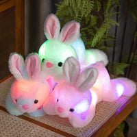 HKM-954323 Cuddly Luminous Rabbit Plush Toy Doll in Various Colors and Sizes