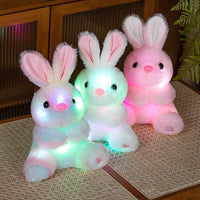 HKM-954323 Cuddly Luminous Rabbit Plush Toy Doll in Various Colors and Sizes