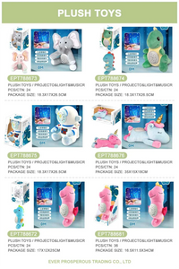 HKM-954323 Starry Night Musical Projection Doll - Plush Stuffed Animal Sensory Toy for Kids Ages 5-7