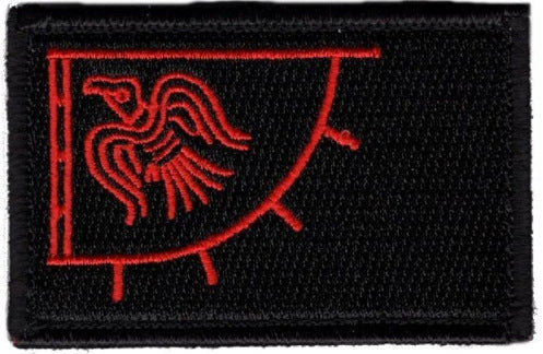 HKM-954451 Viking Flag Embroidered Velcro Patch for Customization on Bags, Hats, and Apparel
