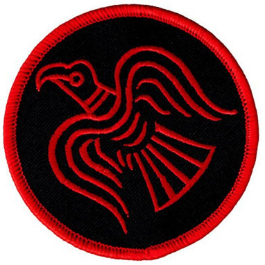 HKM-954451 Viking Flag Embroidered Velcro Patch for Customization on Bags, Hats, and Apparel