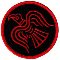 HKM-954451 Viking Flag Embroidered Velcro Patch for Customization on Bags, Hats, and Apparel
