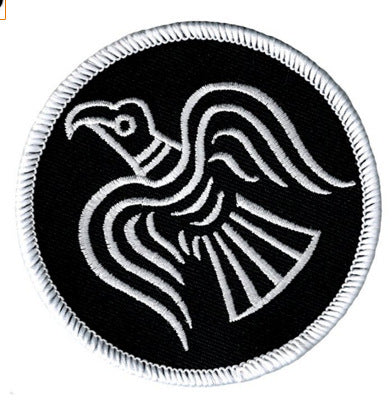 HKM-954451 Viking Flag Embroidered Velcro Patch for Customization on Bags, Hats, and Apparel