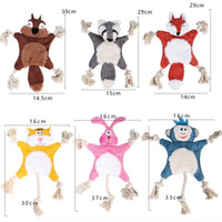 HKM-954515 Plush Squeaky Dog Toys - Durable Chewing Animal Designs for Interactive Play