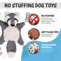 HKM-954515 Plush Squeaky Dog Toys - Durable Chewing Animal Designs for Interactive Play