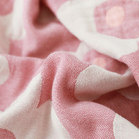 HKM-954515 Pure Cotton Five-Layer Towel Blanket in Floral Design - Available in Two Sizes