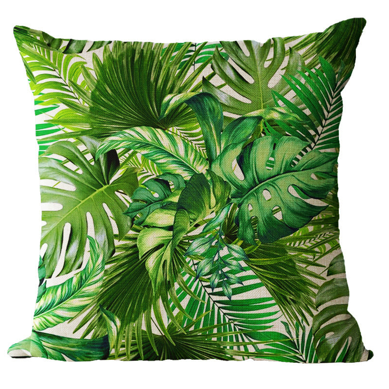 HKM-954579 Nordic Style 45x45cm Modern Plant Design Pillowcase