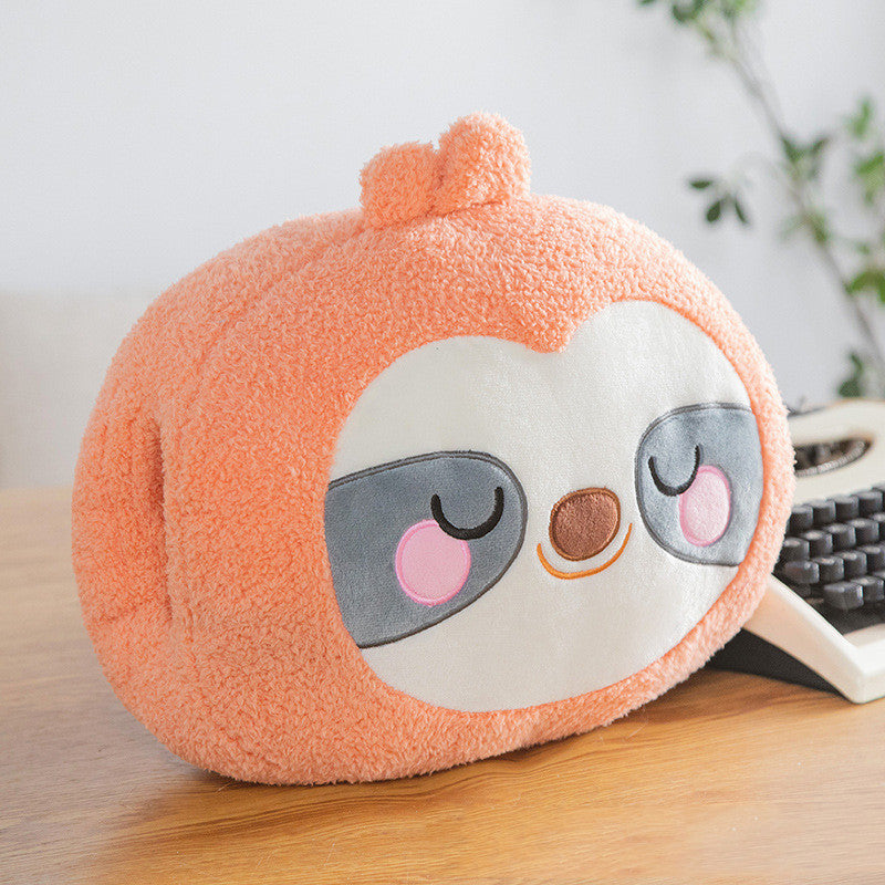HKM-954643 Cartoon Plush Office Siesta Pillow - Koala, Black Bear, Sloth, Boar, Raccoon - 38X28CM