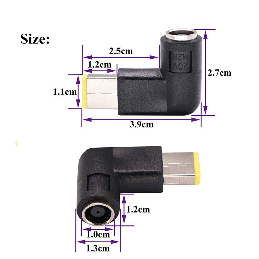 HKM-954707 Notebook Power Adapter Cable - 7.9*5.4mm Female Round to New Square Head Converter