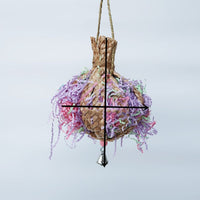 HKM-954771 Natural Straw Rope Toy for Parrots - 15cm Diameter, 23cm Length, Bite Resistant