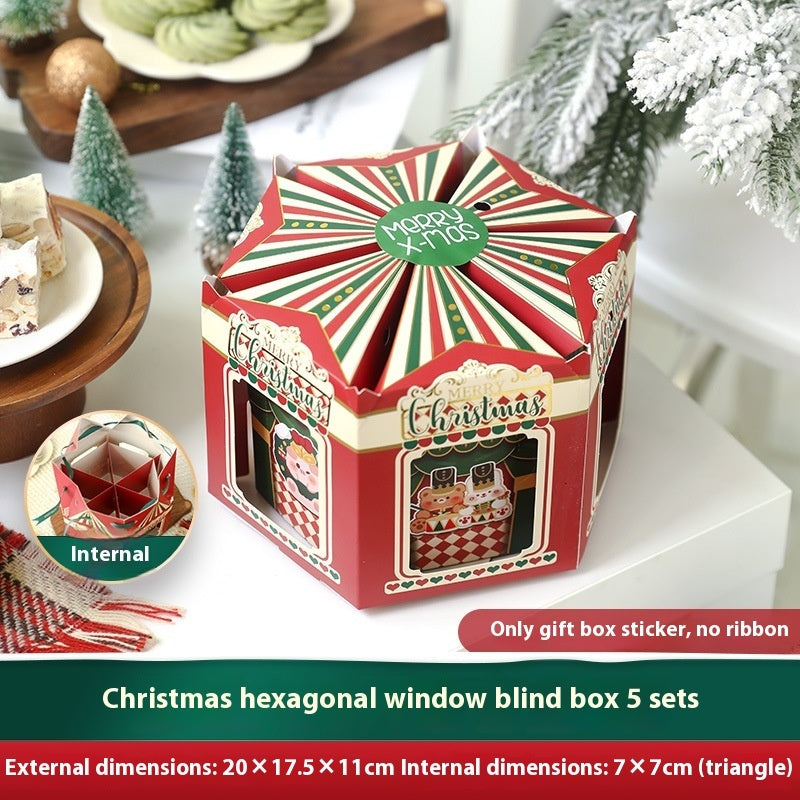 HKM-954963 Creative Christmas Gift Box Set with Stickers, Ribbons, and Packing Bags