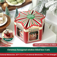 HKM-954963 Creative Christmas Gift Box Set with Stickers, Ribbons, and Packing Bags