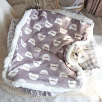 HKM-954963 Thick Lamb Fleece Pet Blanket - Soft Flannel Cushion for Cats and Dogs, Multiple Sizes Available