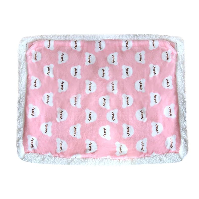 HKM-954963 Thick Lamb Fleece Pet Blanket - Soft Flannel Cushion for Cats and Dogs, Multiple Sizes Available
