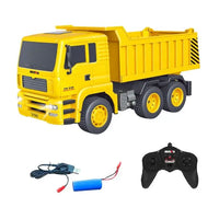 HKM-955091 1/18 RC Dump Truck for Kids - Remote Control Construction Vehicle, Plastic, Indoor-Outdoor Use