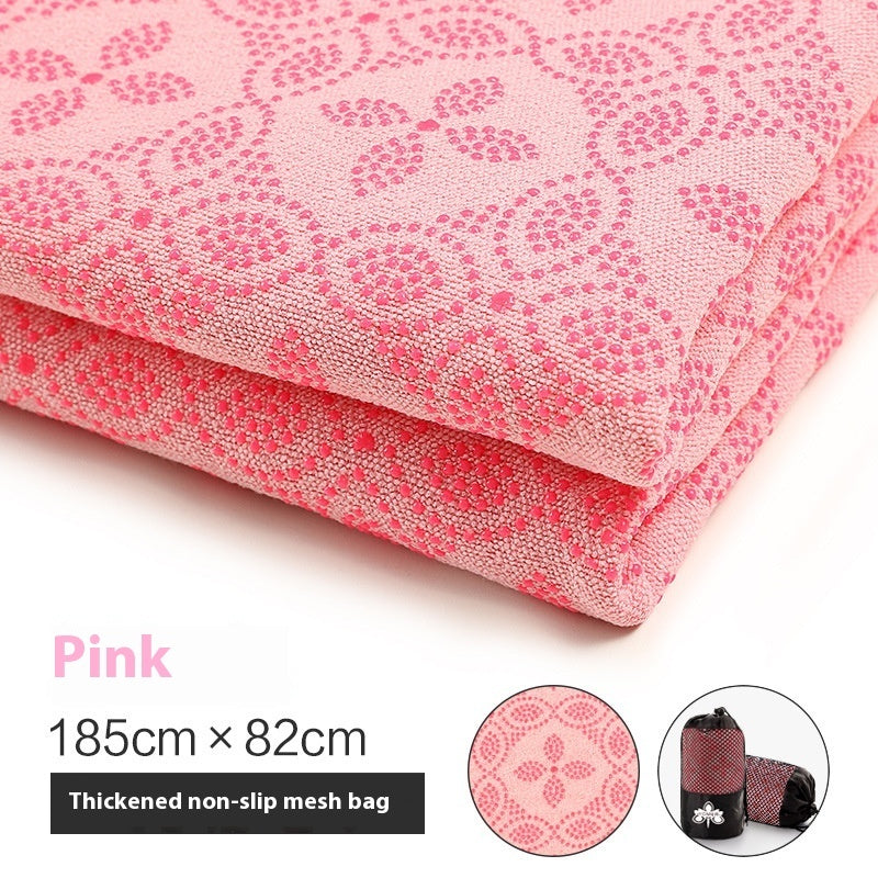 HKM-955091 Yoga Towel - Anti-Slip Sweat Absorbing Mat, Multiple Colors Available (183 x 63 cm)