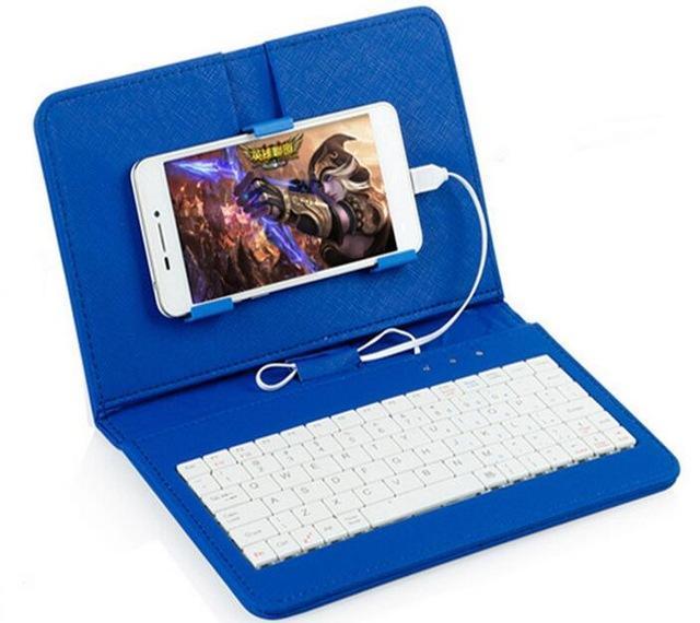 HKM-955347 Ultra-Thin Leather Case with Bluetooth Keyboard for Mobile Devices, 10M Range, Long Battery Life