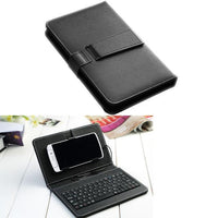 HKM-955347 Ultra-Thin Leather Case with Bluetooth Keyboard for Mobile Devices, 10M Range, Long Battery Life