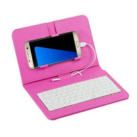 HKM-955347 Ultra-Thin Leather Case with Bluetooth Keyboard for Mobile Devices, 10M Range, Long Battery Life