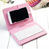 HKM-955347 Ultra-Thin Leather Case with Bluetooth Keyboard for Mobile Devices, 10M Range, Long Battery Life