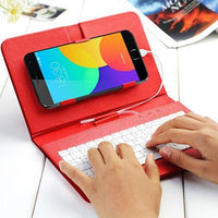 HKM-955347 Ultra-Thin Leather Case with Bluetooth Keyboard for Mobile Devices, 10M Range, Long Battery Life