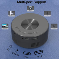 HKM-955539 Mini Portable Home Projector for Children with Wireless Screen Mirroring, Low Noise, and External Audio Connectivity
