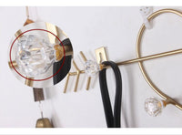 HKM-955603 Modern Iron Decorative Hook for Wall Hanging Coats, Hats, and Keys - Gold Heart Arrow Design