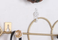 HKM-955603 Modern Iron Decorative Hook for Wall Hanging Coats, Hats, and Keys - Gold Heart Arrow Design