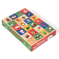 HKM-955795 24-Grid Christmas Gift Box with Surprise Calendar Design, 25x17x4 cm