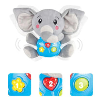 HKM-955923 Soft Elephant Plush Toy with Sound for Infants and Toddlers, Ideal for Newborn Sleep and Comfort