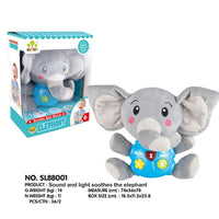 HKM-955923 Soft Elephant Plush Toy with Sound for Infants and Toddlers, Ideal for Newborn Sleep and Comfort