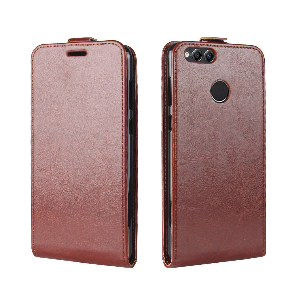 HKM-955923 Stylish Wallet Case for Huawei Honor 7X - TPU and Leather with Card Slots